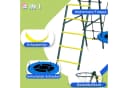 Outsunny Kinderschaukel-Set mit Basketballkorb und Kletterleiter Bunt Bild 5