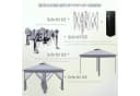 Outsunny Pop-Up Pavillon 3,3x3,3m mit LED, USB & Solar, Grau Bild 5