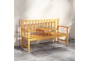 Outsunny Gartenbank 3-Sitzer mit Klapp-Tisch Kiefernholz Hellbraun Bild 3
