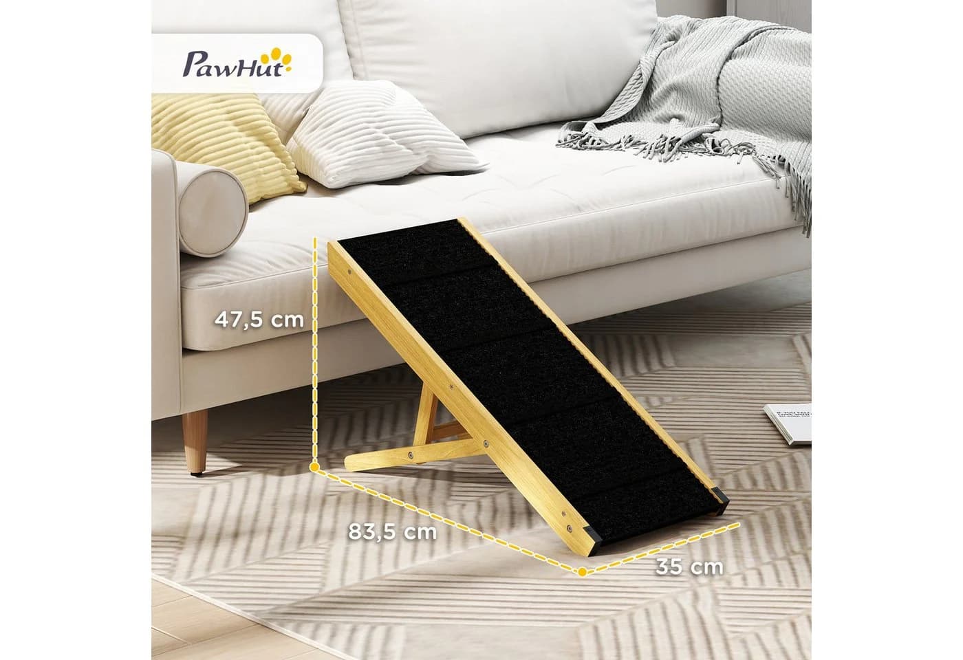 PawHut Hunderampe 83,8 cm für Bett und Couch - Bild 3