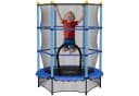 HOMCOM Kindertrampolin Blau mit Sicherheitsnetz und Randabdeckung Bild 1