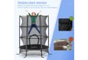HOMCOM Kindertrampolin mit Sicherheitsnetz und Randabdeckung Schwarz Bild 4
