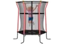 HOMCOM Kindertrampolin mit Sicherheitsnetz, Randabdeckung, Gummiseil, Ø 163.5 cm, für Kinder 3-10 Jahre Rot Bild 1