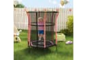 HOMCOM Kindertrampolin mit Sicherheitsnetz, Randabdeckung, Gummiseil, Ø 163.5 cm, für Kinder 3-10 Jahre Rot Bild 2