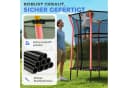 HOMCOM Kindertrampolin mit Sicherheitsnetz, Randabdeckung, Gummiseil, Ø 163.5 cm, für Kinder 3-10 Jahre Rot Bild 4