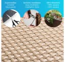 NYVI Balkonsichtschutz Polyrattan Beige 100% Blickdicht UV-fest Bild 3