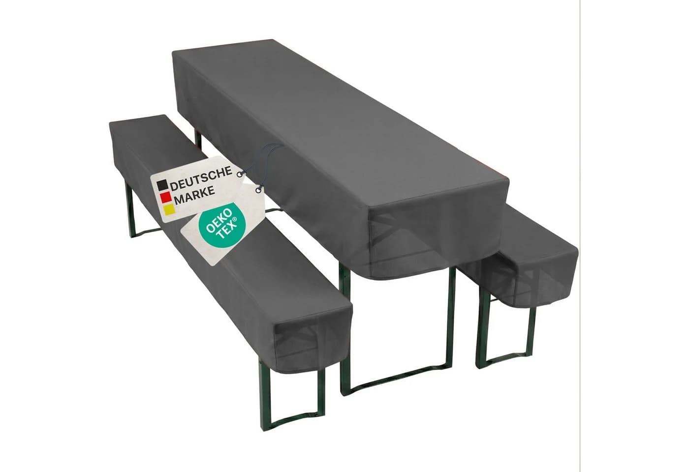NYVI Biertischhussen Set Anthrazit 3-teilig für Bierzeltgarnitur - Bild 2