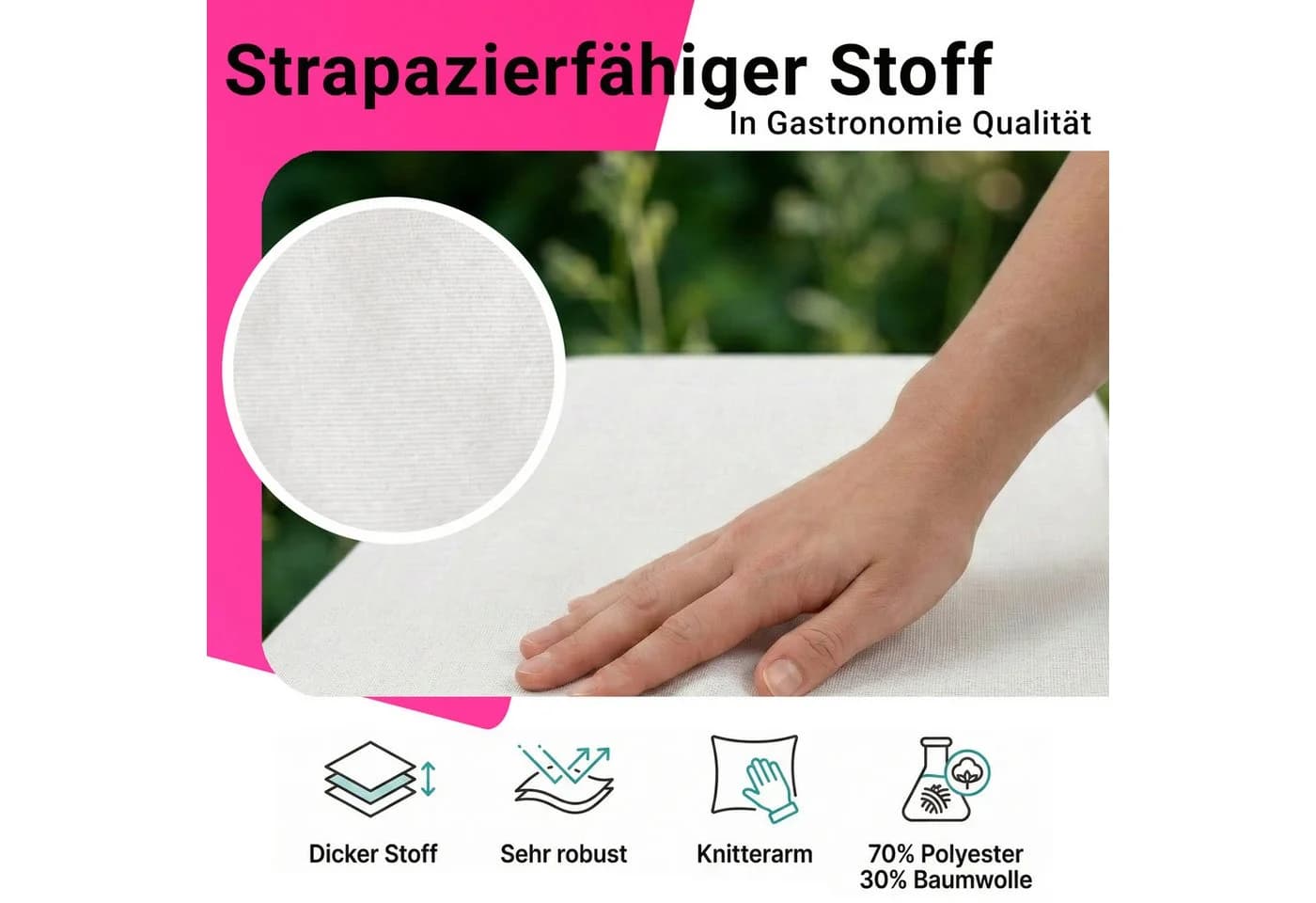 NYVI Biertischhussen Set Anthrazit 3-teilig für Bierzeltgarnitur - Bild 3