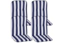 NYVI Polsterauflage Niedriglehner 4er Set Hawaii Blau/Weiß Gestreift Bild 2