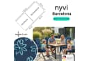 NYVI Gartenstuhl-Auflage Barcelona 4er Set Blume Hellblau Bild 2