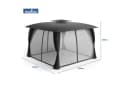 osoltus Garten Pavillon Amrum 3,3x3,3m Anthrazit mit Seitenwand & Insektenschutz Bild 3