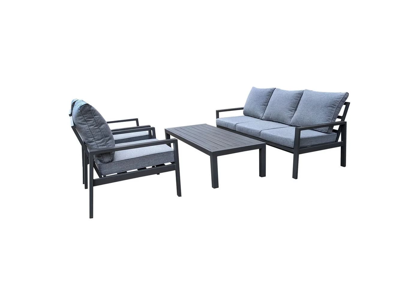 Osoltus Gartenlounge Set Haugesund 5-tlg. Grau Aluminium - Bild 3