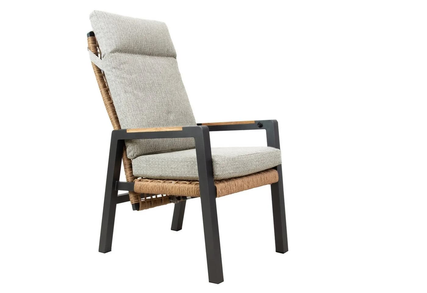 osoltus Gartenlounge-Sessel Vicenza Alu Teak verstellbar Anthrazit - Bild 2