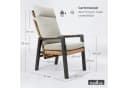 osoltus Gartenlounge-Sessel Vicenza Alu Teak verstellbar Anthrazit Bild 3