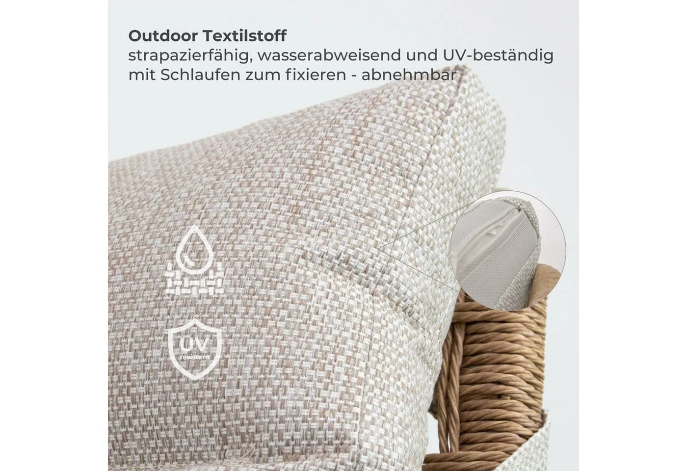 osoltus Gartenlounge-Sessel Vicenza Alu Teak verstellbar Anthrazit - Bild 5