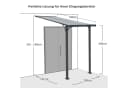 osoltus Haustürvordach Aluminium Polycarbonat Anthrazit Bild 3