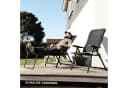 osoltus Alu Campingstuhl Klappsessel mit Fußablage Schwarz 7-fach verstellbar Bild 1