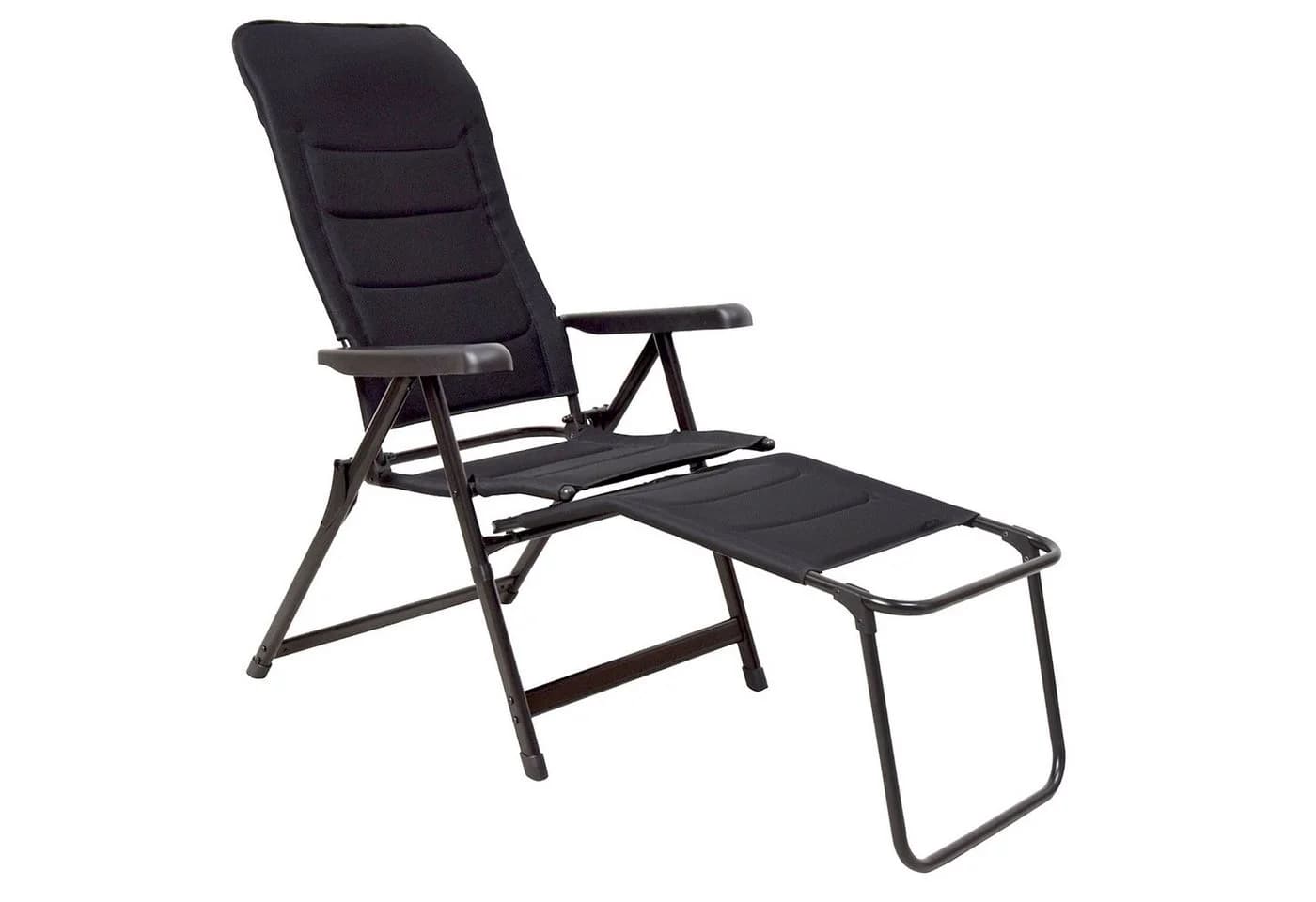 osoltus Alu Campingstuhl Klappsessel mit Fußablage Schwarz 7-fach verstellbar - Bild 2