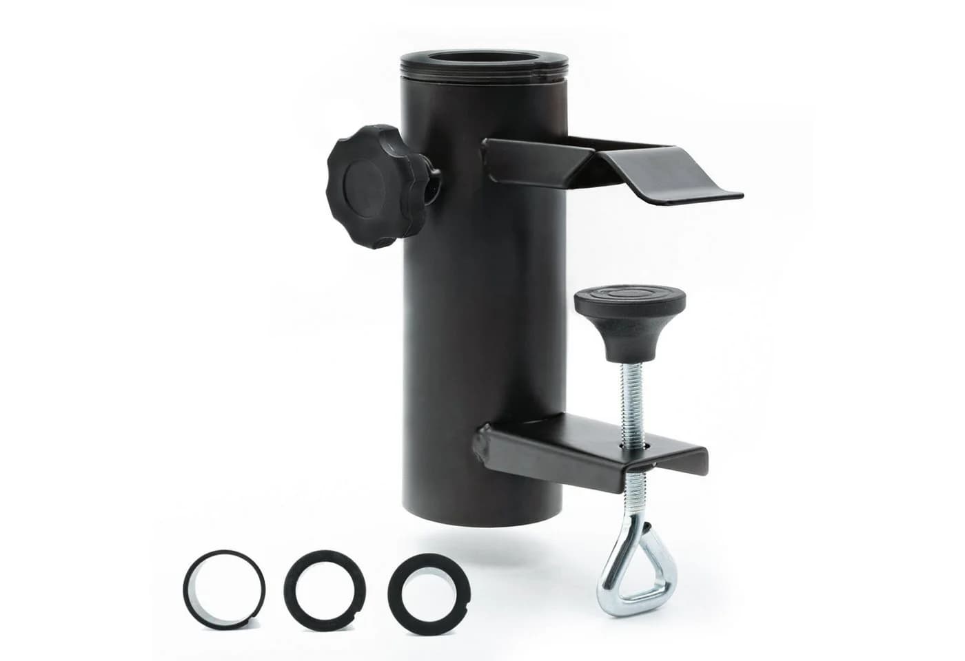 osoltus Sonnenschirmhalter Balkongeländer Klemmsystem Schwarz - Bild 2