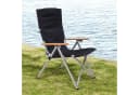 osoltus Campingstuhl faltbar verstellbar Aluminium mit Buchenholz-Armlehnen Bild 1
