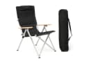 osoltus Campingstuhl faltbar verstellbar Aluminium mit Buchenholz-Armlehnen Bild 2