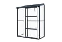 osoltus Premium Anlehngewächshaus Schwarz Aluminium & Glas Bild 2