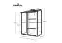 osoltus Premium Anlehngewächshaus Schwarz Aluminium & Glas Bild 3