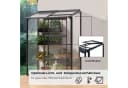 osoltus Premium Anlehngewächshaus Schwarz Aluminium & Glas Bild 4