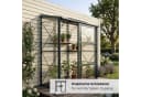 osoltus Premium Anlehngewächshaus Schwarz Aluminium & Glas Bild 5