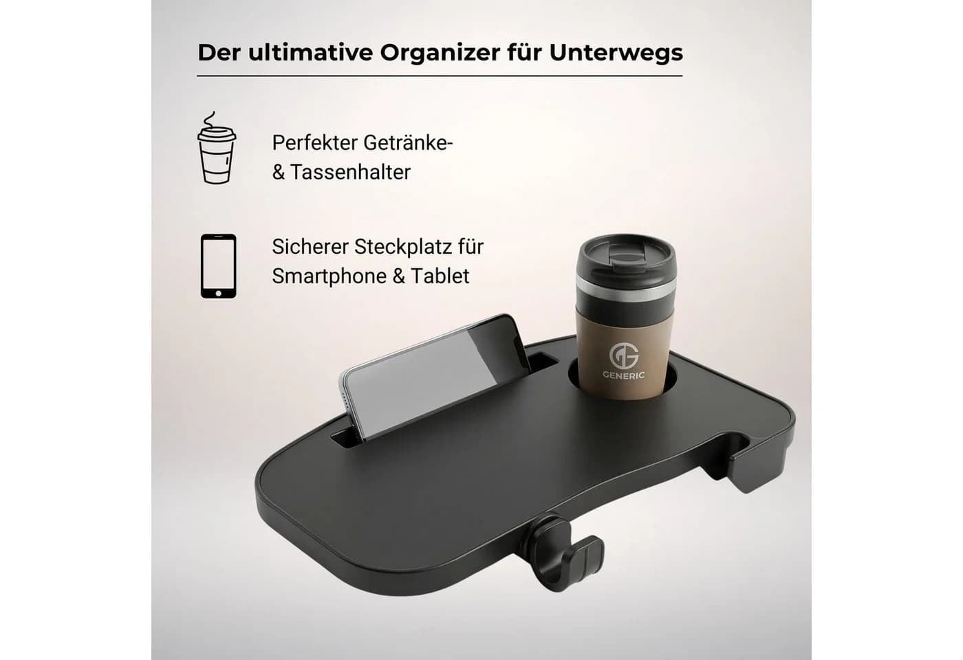 osoltus Getränkehalter Schwarz für Camping Sessel Soft Touch - Bild 5