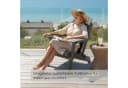 osoltus Canadian Deckchair Adirondack Stuhl mit Fußhocker HDPE Grau Bild 4