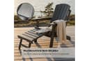 osoltus Canadian Deckchair Adirondack Stuhl mit Fußhocker HDPE Grau Bild 5