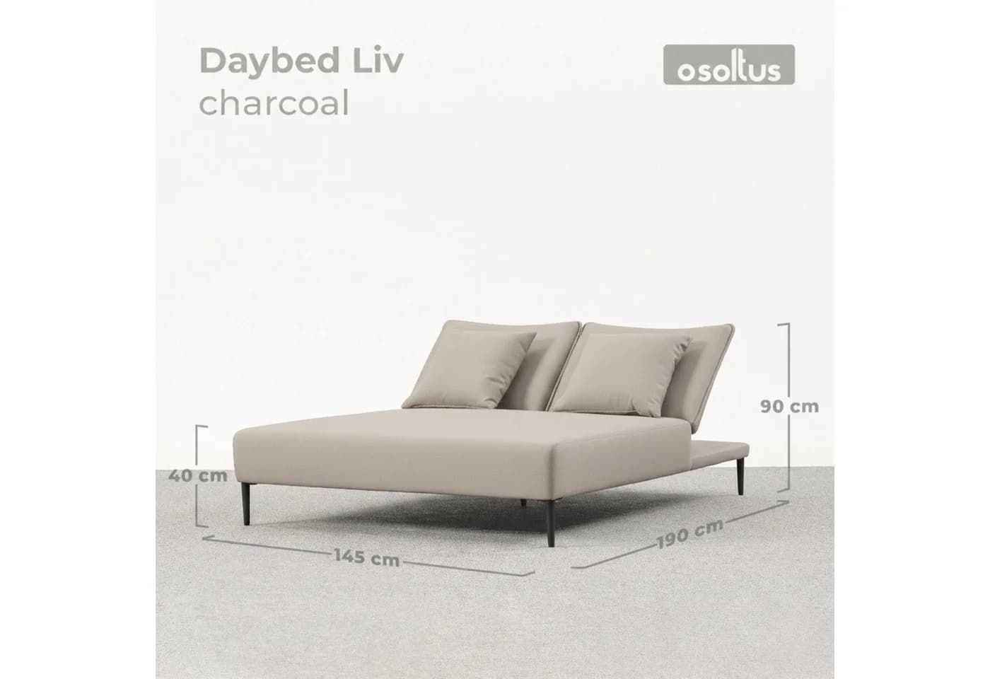 osoltus LIV Premium Daybed Doppel-Sonnenliege Olefin Aluminium - Bild 3