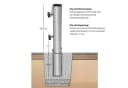 osoltus Bodenhülse Edelstahl für Sonnenschirm & Wäschespinne Ø 63mm Bild 4