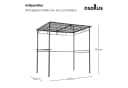 osoltus Grillpavillon mit Doppelstegplatte Dach Anthrazit Bild 3