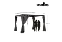 osoltus Lamellen-Pavillon Pergola mit Vorhang Anthrazit Bild 3