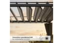 osoltus Lamellen-Pavillon Pergola mit Vorhang Anthrazit Bild 5