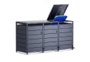 osoltus Mülltonnenbox PedBox mit Pedal für 3 Tonnen Anthrazit Bild 2