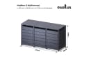 osoltus Mülltonnenbox PedBox mit Pedal für 3 Tonnen Anthrazit Bild 3