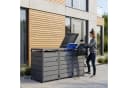 osoltus Mülltonnenbox PedBox mit Pedal für 3 Tonnen Anthrazit Bild 4