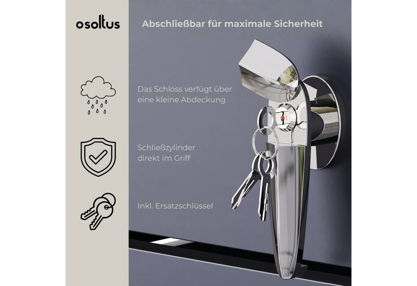 osoltus Mülltonnenbox PedBox mit Pedal für 3 Tonnen Anthrazit - Bild 5
