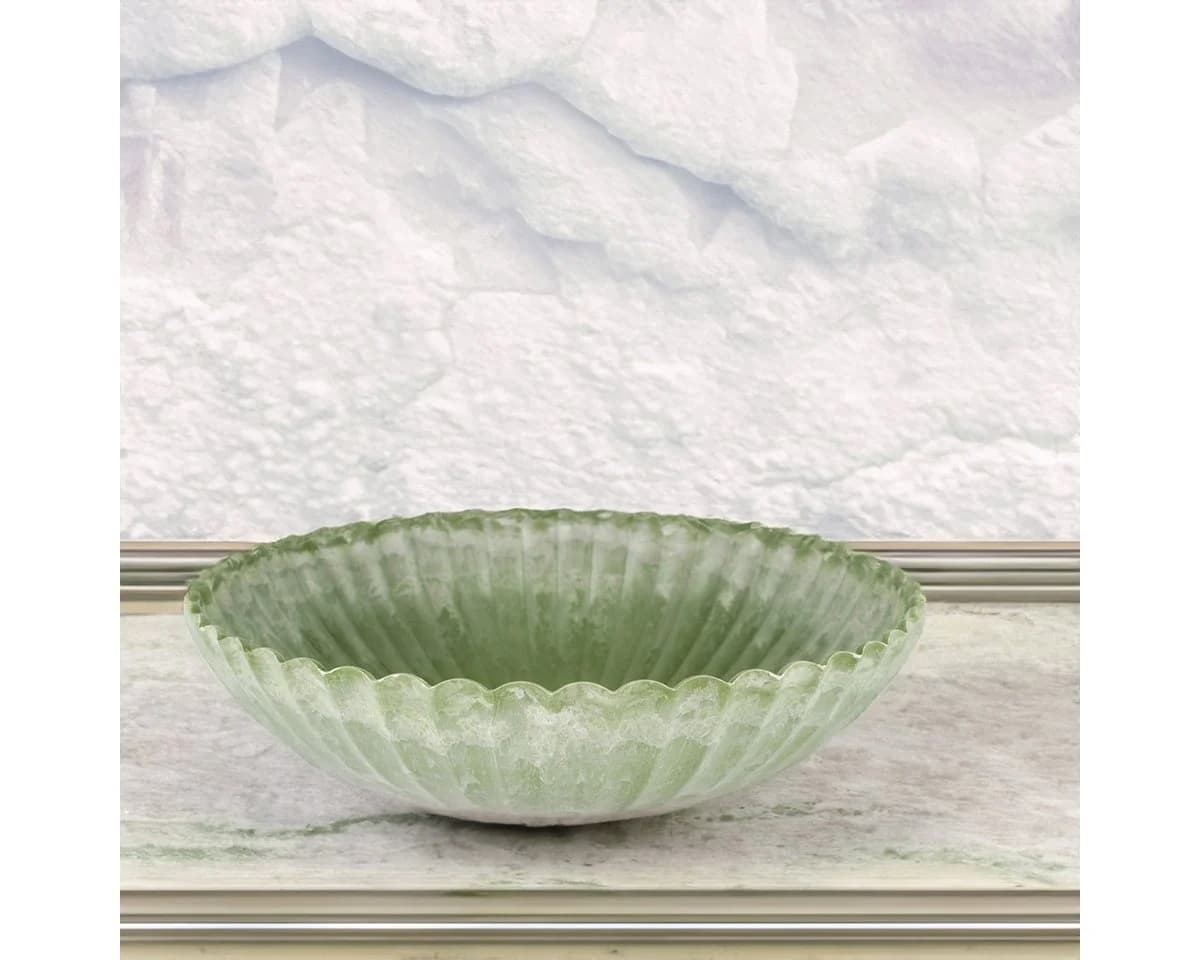 matches21 HOME & HOBBY Blumentopf Pflanzschale Grün Marmoriert 22 cm - Bild 3