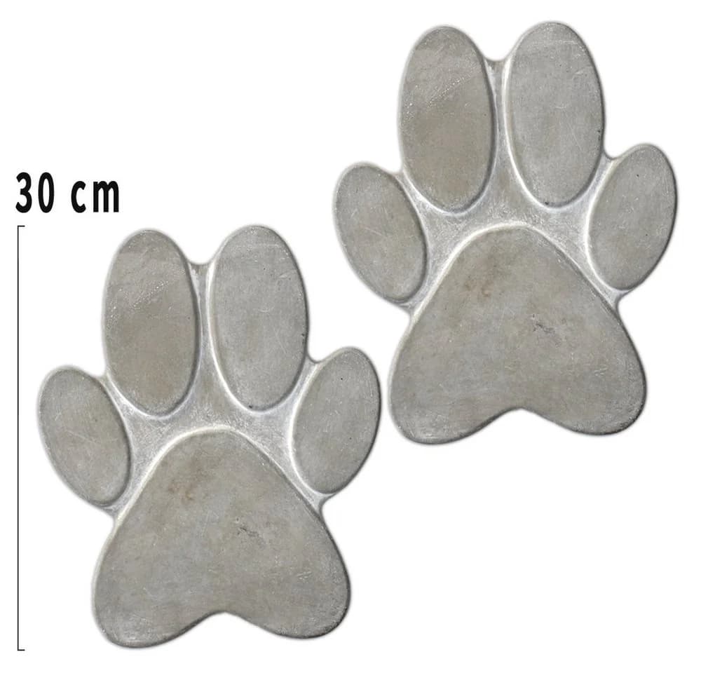 matches21 HOME & HOBBY Trittsteine Tatze 30x25 cm Beton