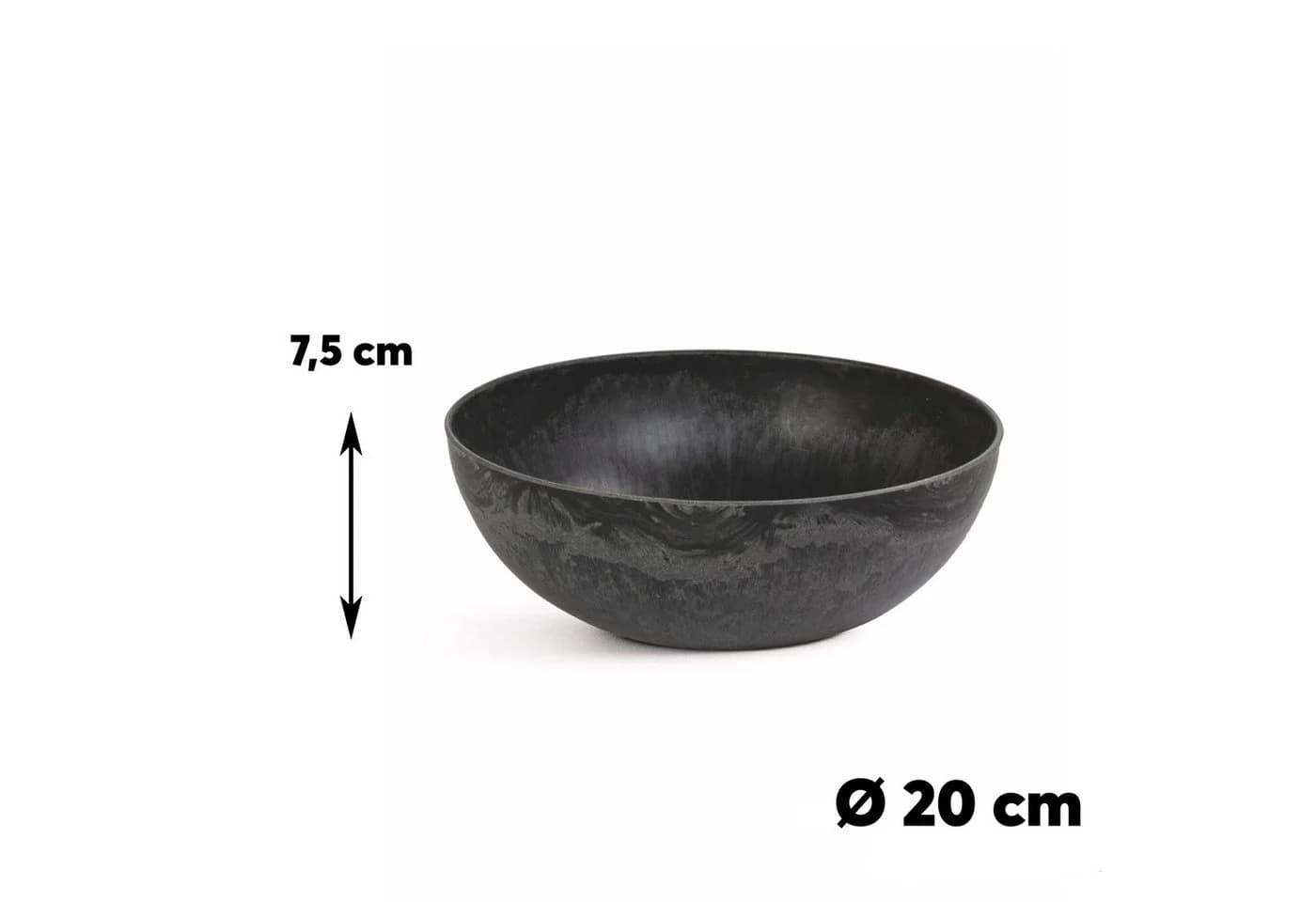 matches21 HOME & HOBBY Blumentopf Pflanzschalen für draußen Schwarz marmoriert