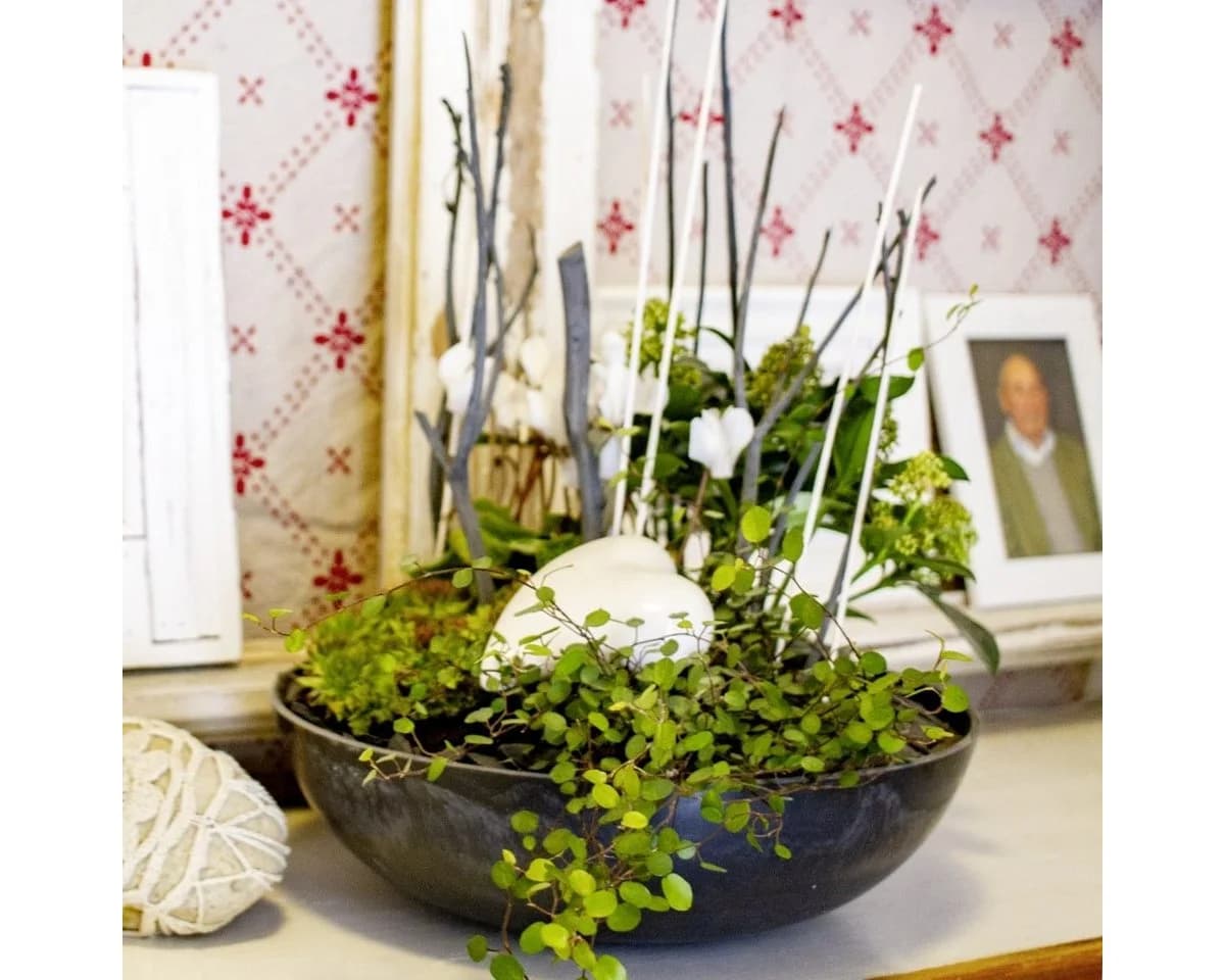 matches21 HOME & HOBBY Blumentopf Pflanzschalen für draußen Schwarz marmoriert - Bild 5