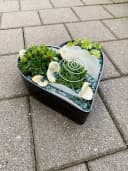 matches21 HOME & HOBBY Blumentopf Herz Pflanzschale Marmoriert Schwarz Bild 3