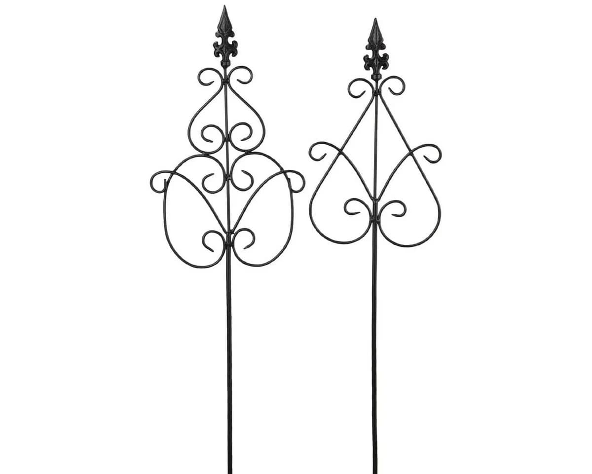 matches21 HOME & HOBBY Gartenstecker Vintage Schwarz-Matt 2er Set