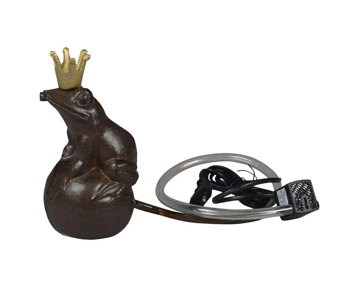 matches21 HOME & HOBBY Gartenfigur Wasserspeier Froschkönig Braun Gusseisen - Bild 2