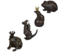 matches21 HOME & HOBBY Gartenfigur Wasserspeier Froschkönig Braun Gusseisen Bild 4