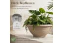 matches21 HOME & HOBBY Solar Brunnen Set Grau 50 cm Schale Bild 5